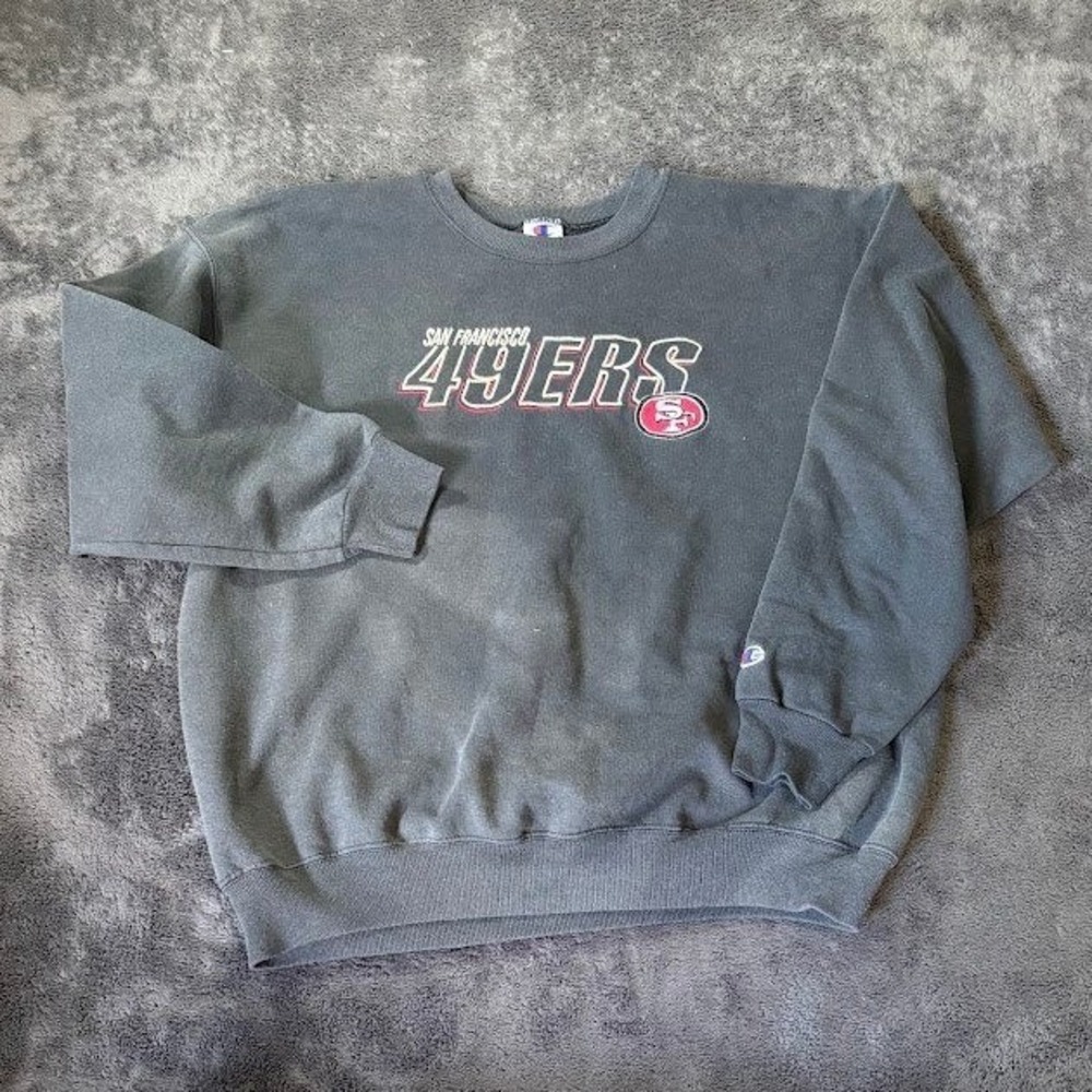 Vintage Champion San Francisco 49ers Sweatshirt Mens Large Gray NFL Crewneck